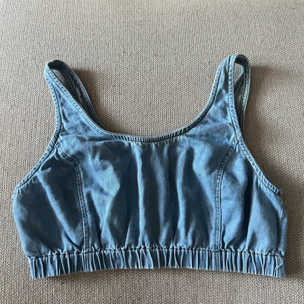 Life in progress jean crop top